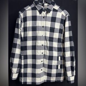 Duluth Trading Co Buffalo Check Button-Front Shirt Jacket Size Medium